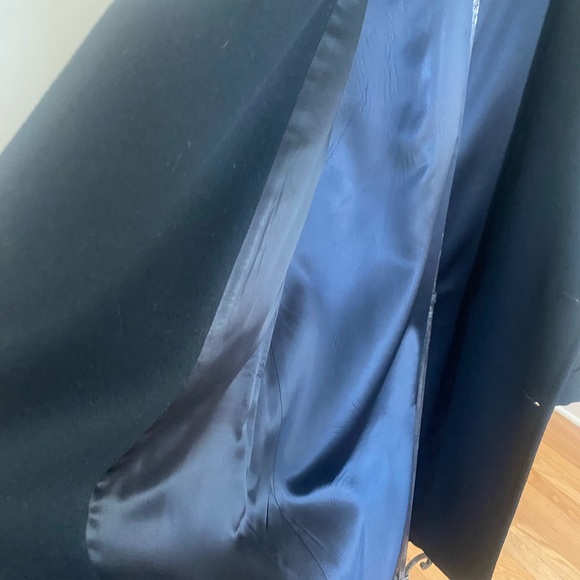 Men’s Black Vintage Italian Fabric Top Coat SIZE 44 ! - Picture 11 of 13